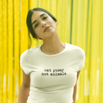 Eat Pussy not animals Crop Top-Explicit version